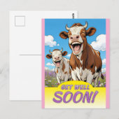 grappige koeien briefkaart (Voorkant / Achterkant)