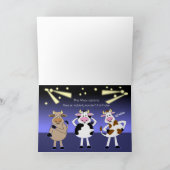 Grappige Koeien Dansende Cartoon voor Dansers Verj Kaart (Binnen)