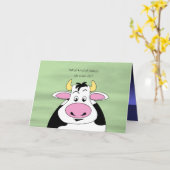 Grappige Koeien Dansende Cartoon voor Dansers Verj Kaart (Gele Bloem)