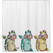 Grappige koeien douchegordijn (Voorkant)