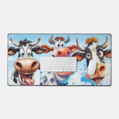 Grappige Koeien grillig leuk Boerderij dier Bureaumat (Keyboard & Muis)