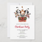 Grappige Koeien Kerstfeest Uitnodiging (Voorkant)