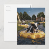 Grappige Koeien tijdens een float trip Briefkaart (Voorkant / Achterkant)