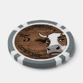 Grappige Koeienstront Aangepaste Dollar Waarde ID1 Poker Chips (Enkel)