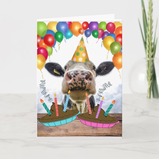 Grappige Koeienstront Krijg het te horen, het was Kaart (Voorkant)