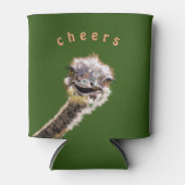 Grappige Koelbox met Happy Ostrich - Aangepaste te Blikjeskoeler (Voorkant)