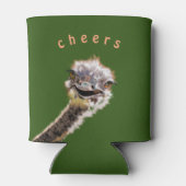 Grappige Koelbox met Happy Ostrich - Aangepaste te Blikjeskoeler (Achterkant)