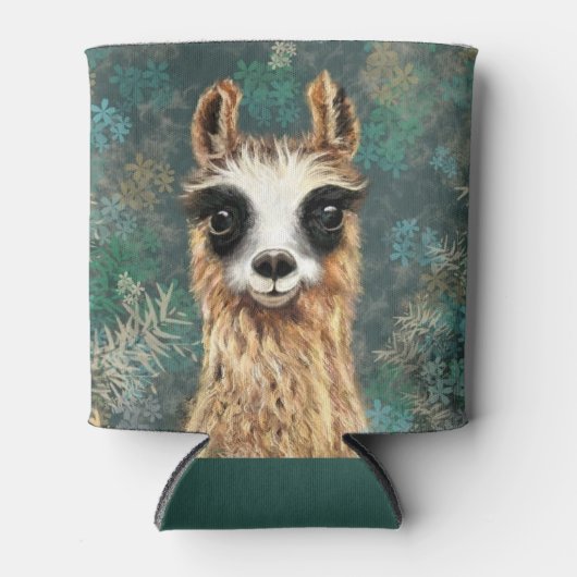 Grappige Koelbox Nieuwsgierig Speelse Llama Blikjeskoeler (Voorkant)