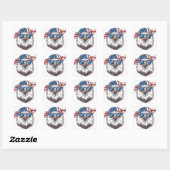 Grappige, koele Amerikaanse adelaar Square Sticker (Vel)