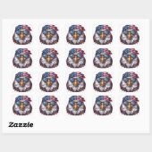 Grappige, koele Amerikaanse adelaar Square Sticker (Vel)