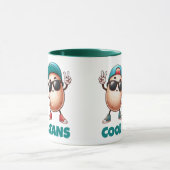 Grappige koele bonen dragen Petten en Sneakers Mok (Midden)