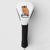 Grappige Koele Capybara Scooter Vibes Golf Hoofd H Golfheadcover (Voorkant)