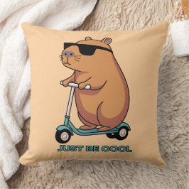 Grappige Koele Capybara Scooter Vibes Kussen