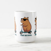Grappige Koele Capybara Scooter Vibes Mok (Center)