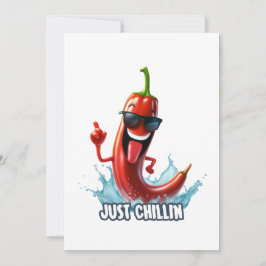 Grappige koele chili peper voor print kaart