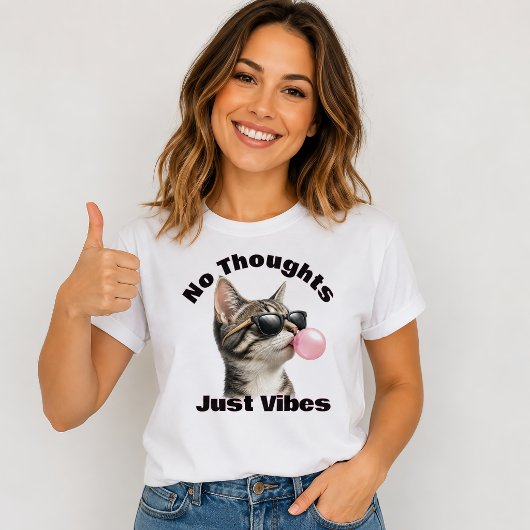 Grappige Koele Kat Gewoon Vibe T-shirt