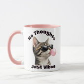 Grappige Koele Kat Gewoon Vibes Mok (Links)