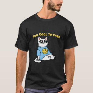 Grappige Koele Kat met Zonnebril Trendy Cartoon T-shirt