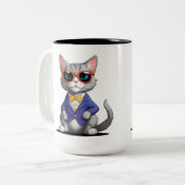 Grappige Koele Kat Mok | Cadeau voor Cute Kat Lief (Voorkant links)