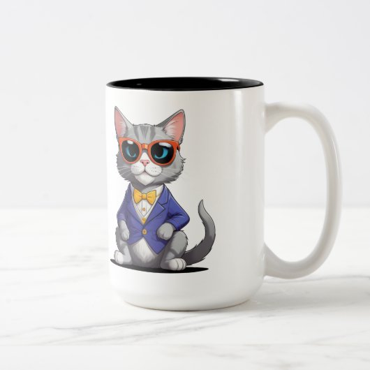Grappige Koele Kat Mok | Cadeau voor Cute Kat Lief (Rechts)