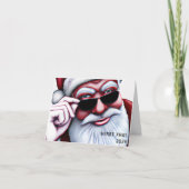 Grappige Koele Kerstman in Zonnebril Kerstmis Feestdagen Kaart (Voorkant)