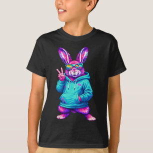 Grappige Koele Konijn Hip Hop Konijn Pasen Mannen T-shirt