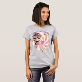 Grappige Koele Roze Mamasaurus Dinosaurus Moeder T-shirt (Voorkant volledig)