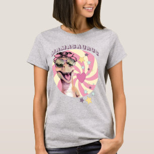 Grappige Koele Roze Mamasaurus Dinosaurus Moeder T-shirt