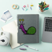 Grappige koele slakken cartoon sticker (iPad Cover)