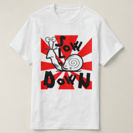 Grappige koele slakken cartoon t-shirt