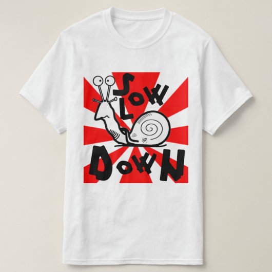 Grappige koele slakken cartoon t-shirt (Design voorkant)