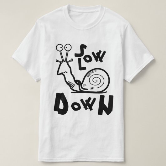 Grappige koele slakken cartoon t-shirt (Design voorkant)