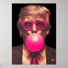 Grappige Koele Trump Bubble Gum Roze