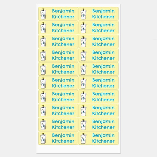 Grappige koelkast cartoon gepersonaliseerd labels (Vel)