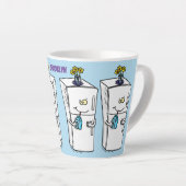 Grappige koelkast cartoonillustratie latte mok (Rechterhoek)
