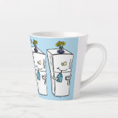 Grappige koelkast cartoonillustratie latte mok (Rechts)