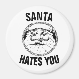 Grappige koelkastmagneten, SANTA HAAT JE Magneet