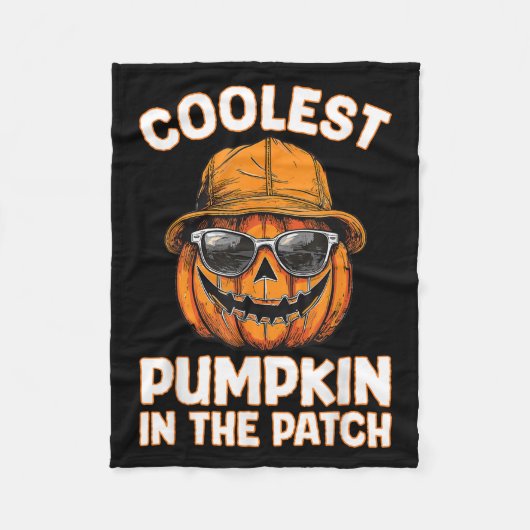 Grappige Koelste Pompoen In De Patch Halloween Fleece Deken (Voorkant)
