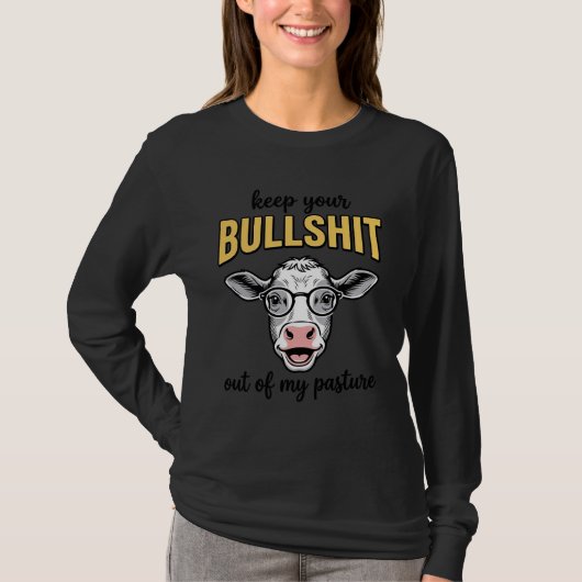 Grappige Koeweide Vintage Shirt Ontwerp_1 (Voorkant)