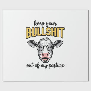 Grappige Koeweide Vintage Shirt Ontwerp_1 Cadeaupapier