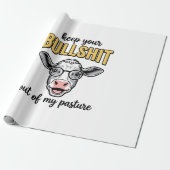 Grappige Koeweide Vintage Shirt Ontwerp_1 Cadeaupapier (Uitgerold)