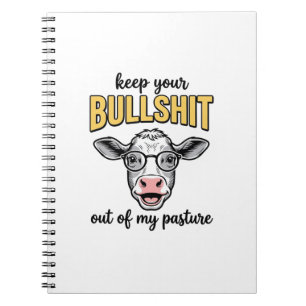 Grappige Koeweide Vintage Shirt Ontwerp_1 Notitieboek