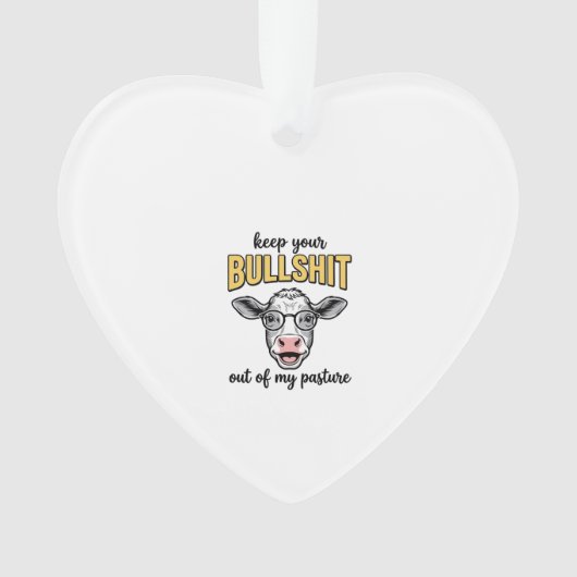 Grappige Koeweide Vintage Shirt Ontwerp_1 Ornament (voorkant)