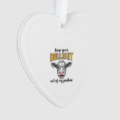 Grappige Koeweide Vintage Shirt Ontwerp_1 Ornament (voorkant)