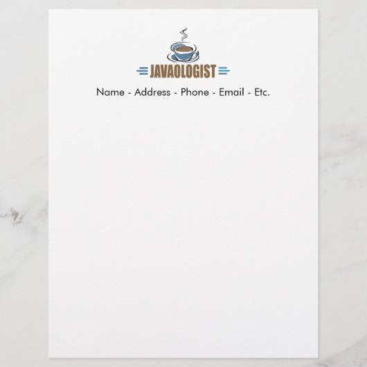 Grappige koffie briefhoofd ontwerp (Voorkant)