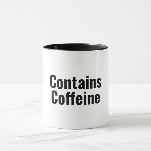 Grappige koffie cafeïne spelen op woorden typograf mok (Midden)