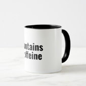 Grappige koffie cafeïne spelen op woorden typograf mok (Voorkant rechts)