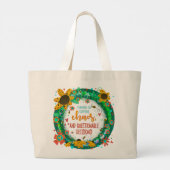 Grappige koffie Chaos Quote stijlvol trendy Grote Tote Bag (Achterkant)
