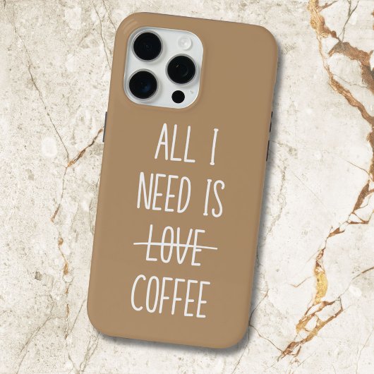 Grappige koffie citaat eenvoudig minimalistisch Case-Mate iPhone case