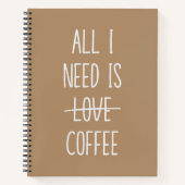 Grappige koffie citaat eenvoudige minimalistische  notitieboek (Voorkant)